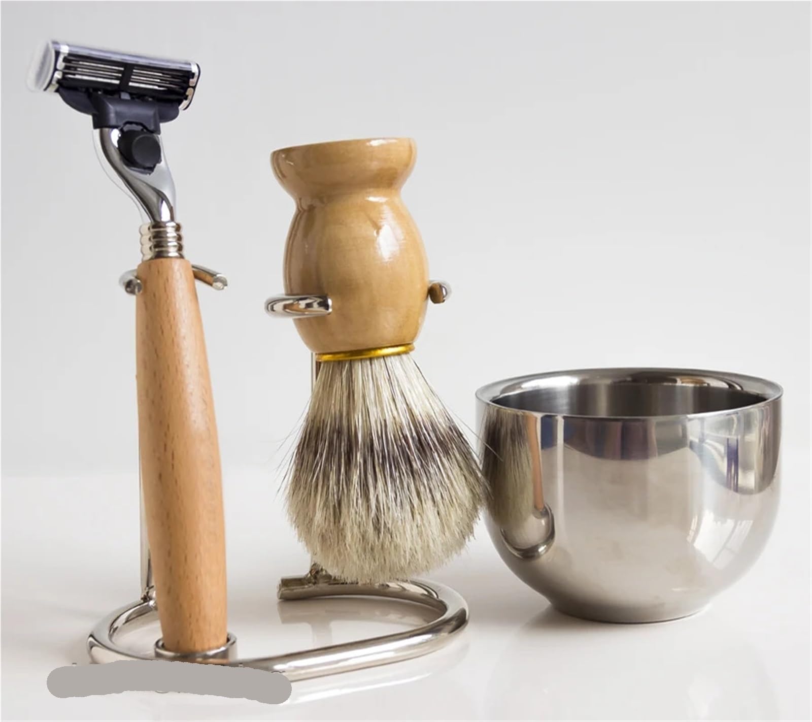 Soporte for cepillo, tazón, taza, herramienta de aseo for hombre, juego afeitado, soporte for maquinilla afeitar y barba