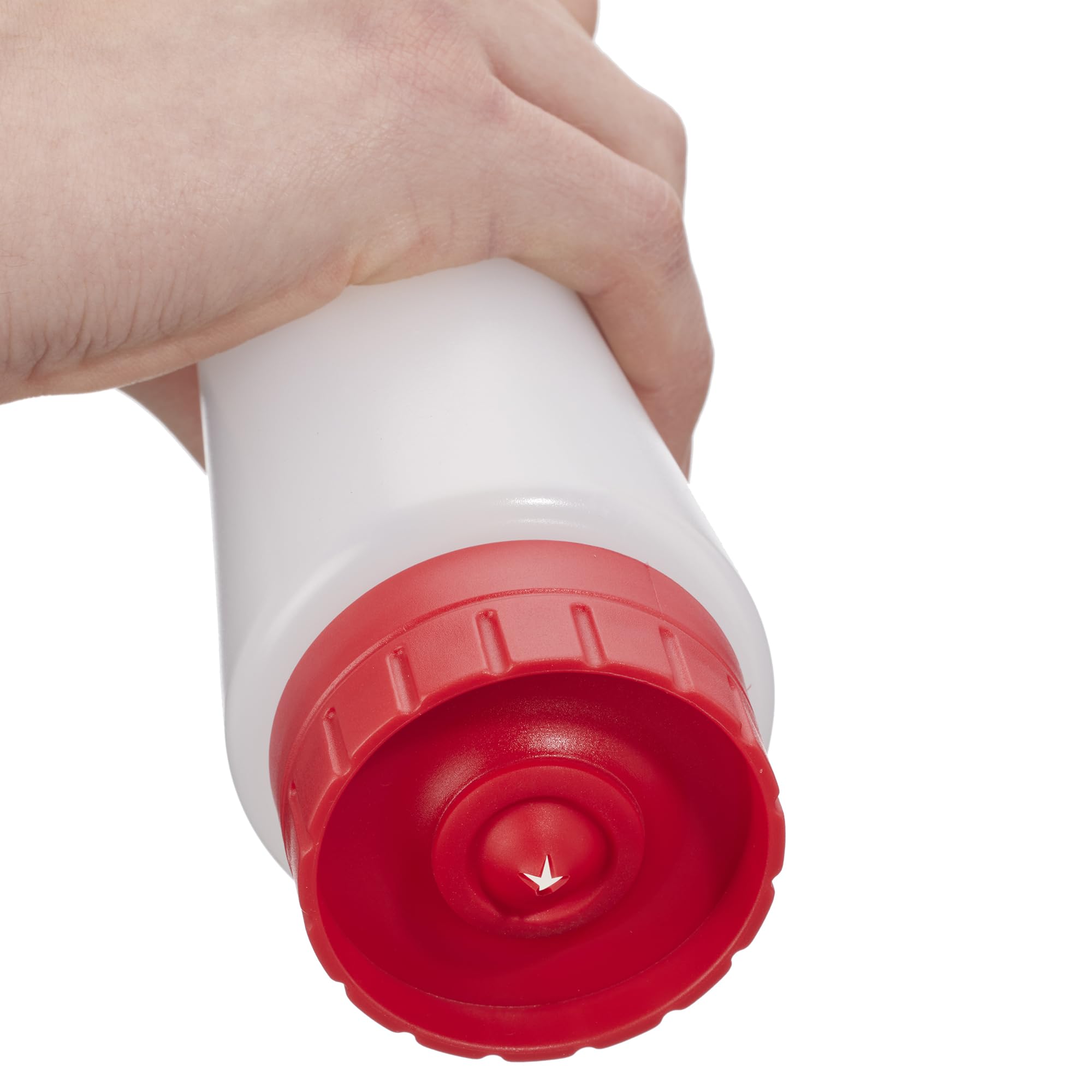90290 - Paquete de 6 botellas de plástico rellenables de 16 onzas, aptas para todo tipo de salsas, condimentos, masa y aderezo para restaurantes, comensales y camiones de comida 4