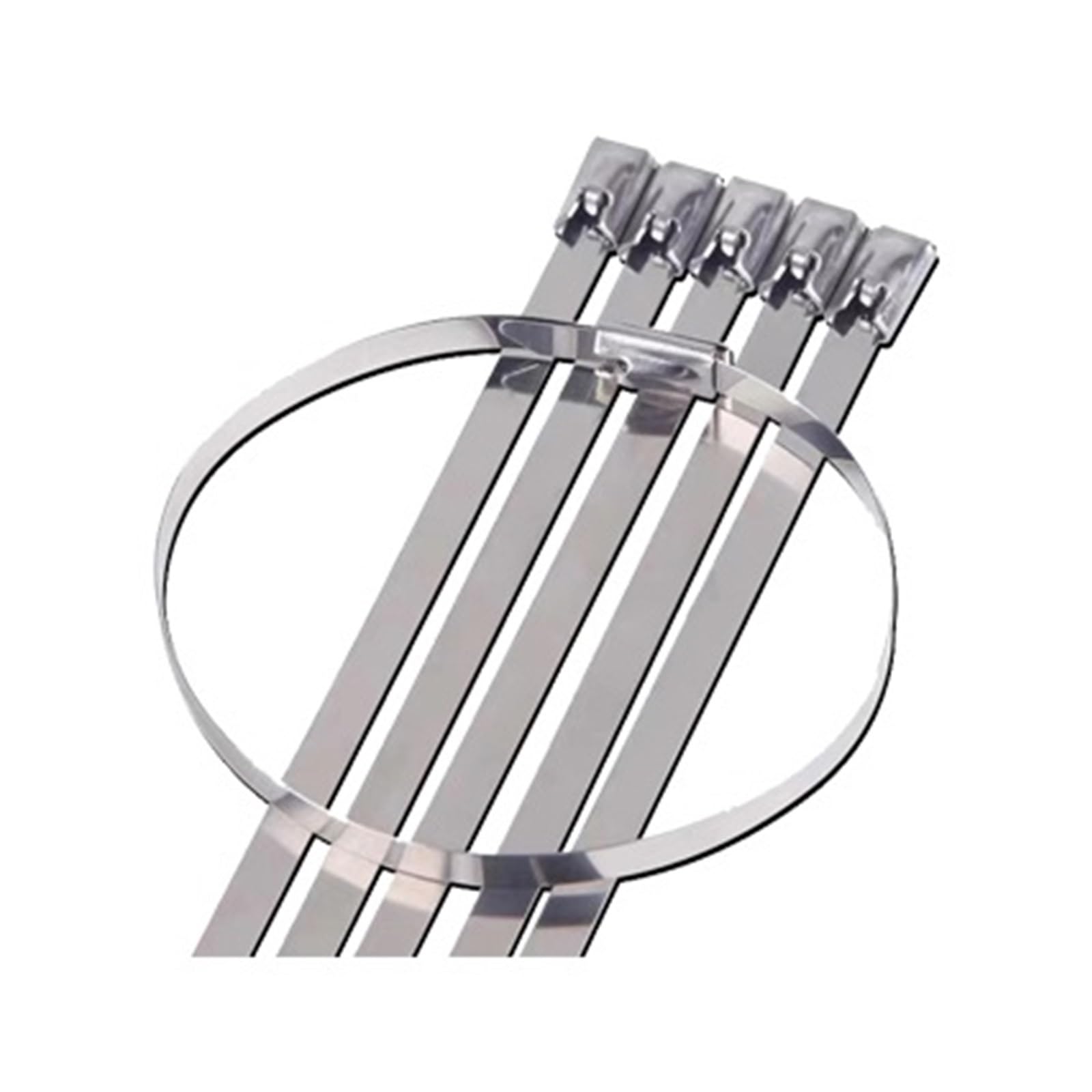 Fascette in acciaio inossidabile 100 fascette stringicavo in acciaio inossidabile fascette for tubi di induzione, larghezza 7,9 mm, materiale 304, 100-450 mm.(7.9x250mm)