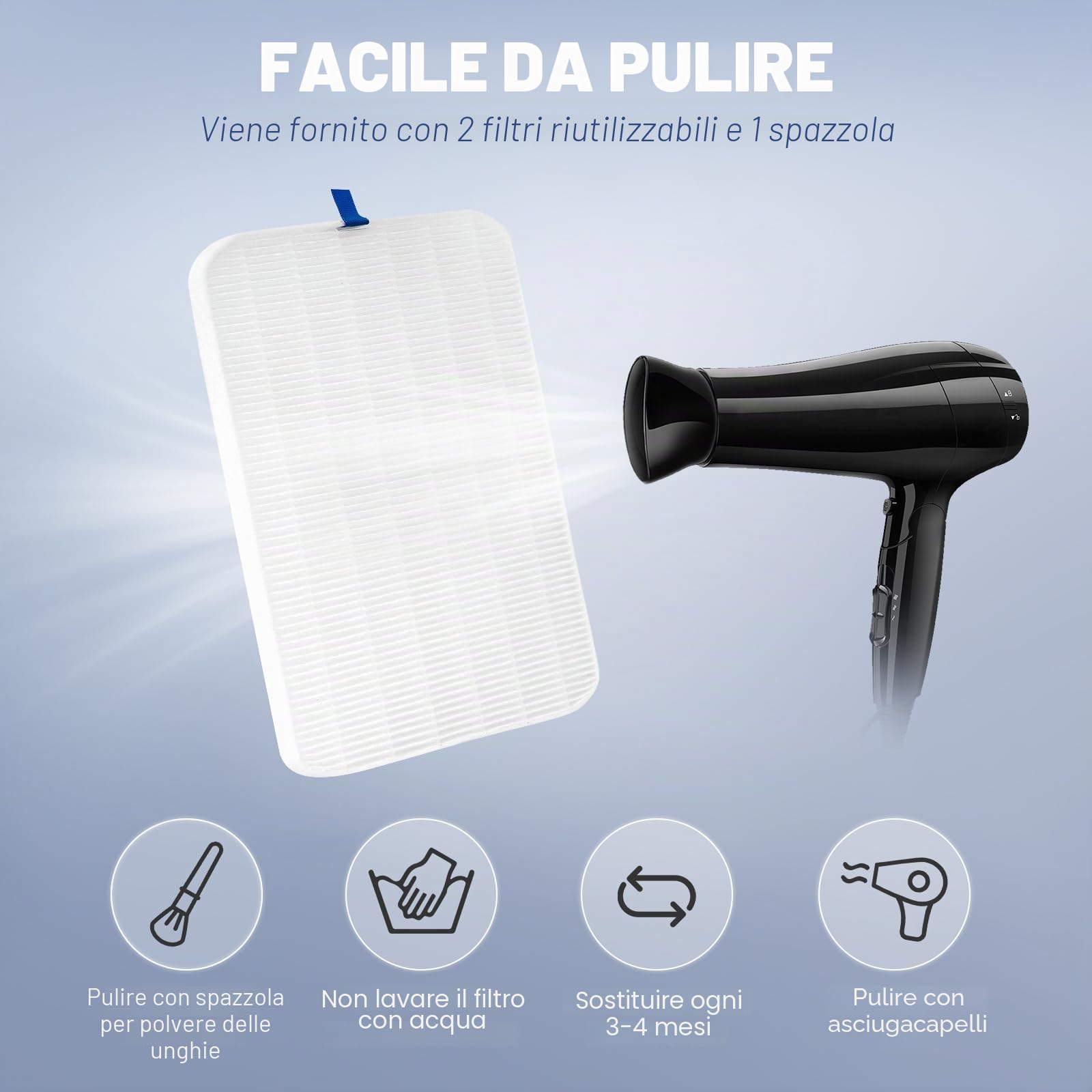 Madenia Aspiratore Ricaricabile per Unghie, 56W Aspiratore Senza Fili di Polvere per Unghie con 2 Filtri e 1 Spazzola, Professionale Collettore di Polveri per Unghie Gel Acrilico, Bianco