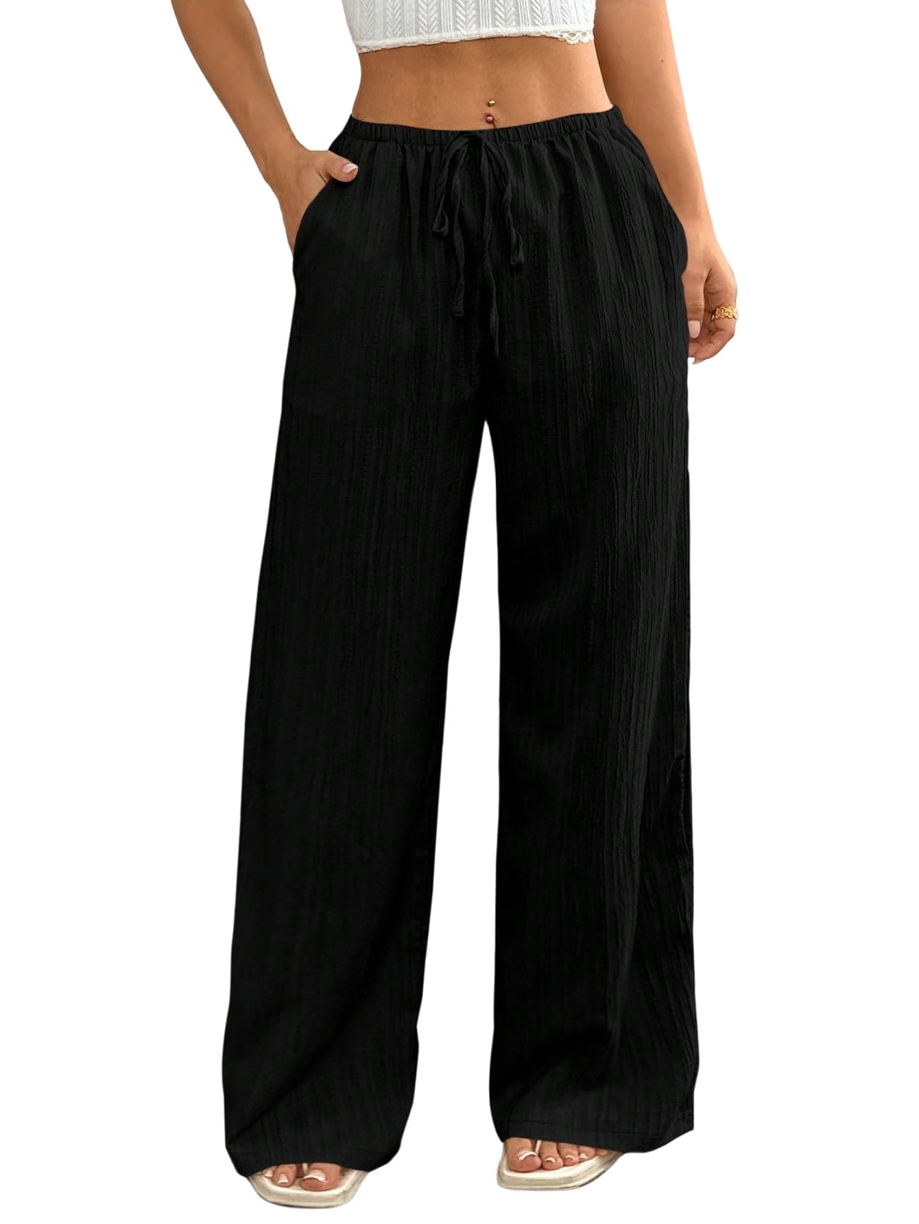 Pantalon d'été léger en lin anti-chaleur et fluide - 7