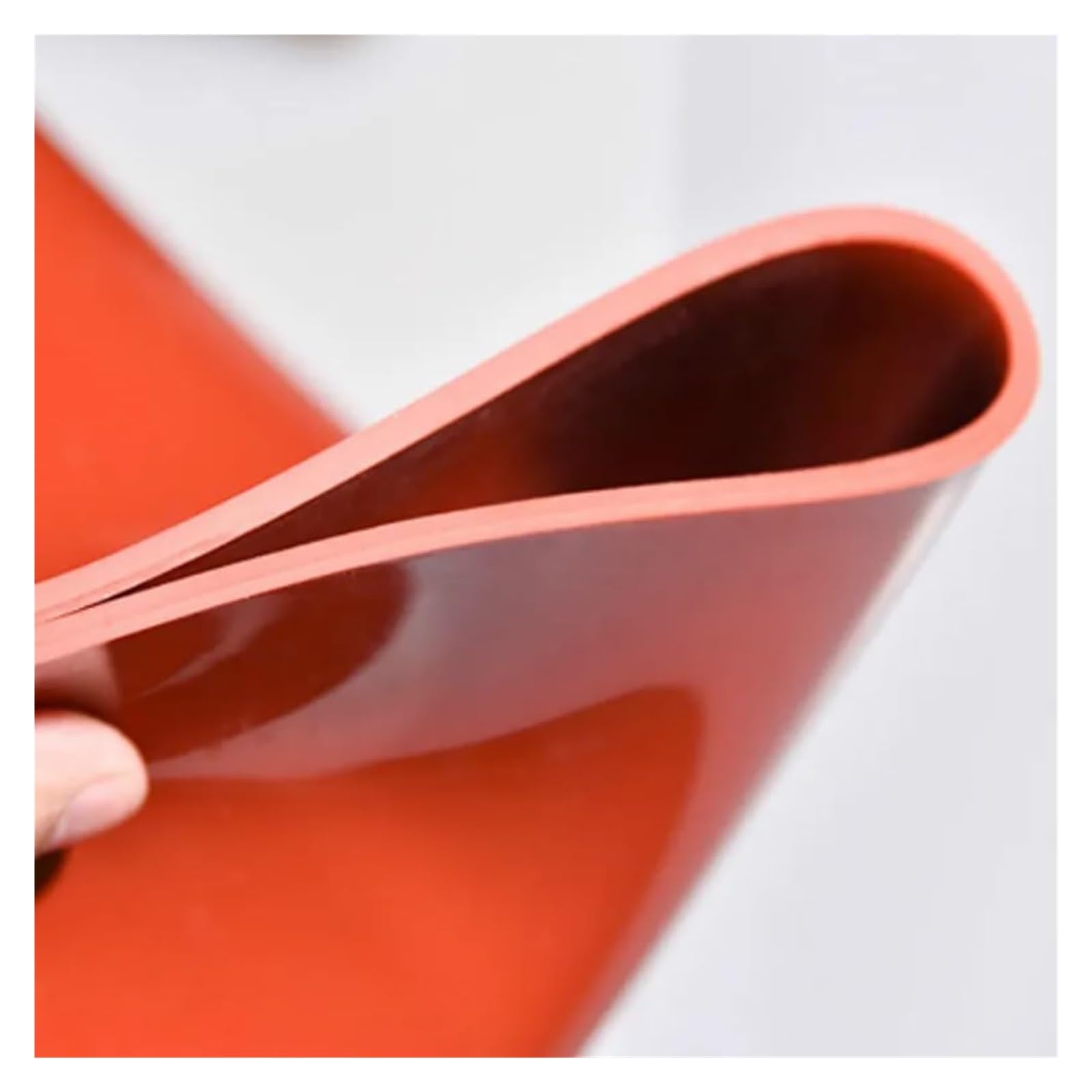 Tappetino opzionale in gomma siliconica vergine al 100%, resistente alle alte temperature, 3 pezzi, rosso/nero/traslucido, 500x500 mm(Clear)