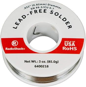 RadioShack SnCu 99.3/0.7 Lead-Free Solder, 0.032 Diameter - 3.0 oz. Spool