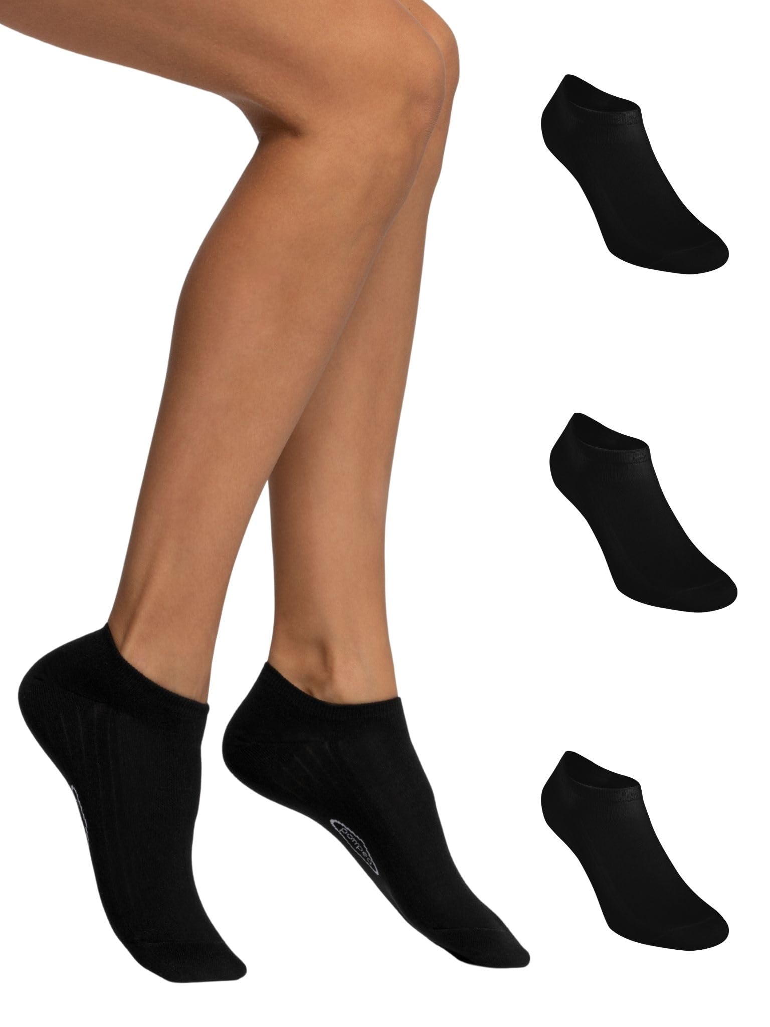 POMPEA 3 Pairs Women's Cotton Socks Short Ankle Socks with Reinforced Toe and Heel - 1