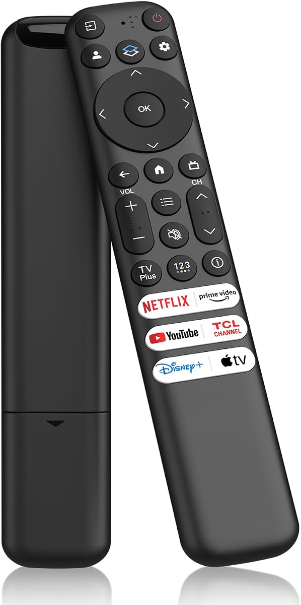 Replacement for TCL Google TV Remote Control, RC813 Compatible with TCL QM8 / QM7 / S5 / S4 / S3 / Q7 / Q6 / Q5 4K UHD HDR LED QLED QD-Mini LED Full-HD Smart TVs (No Voice Function)