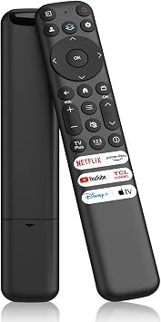 Replacement for TCL Google TV Remote Control, RC813 Compatible with TCL QM8 / QM7 / S5 / S4 / S3 / Q7 / Q6 / Q5 4K UHD HDR LED QLED QD-Mini LED Full-HD Smart TVs No Voice Function