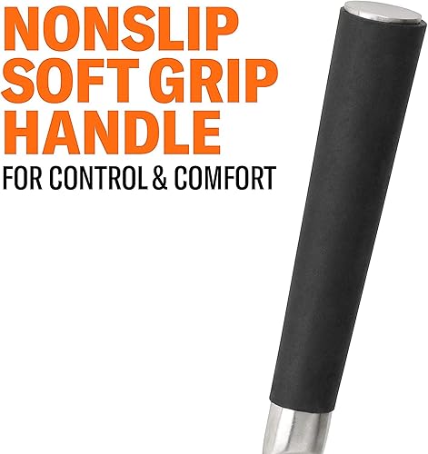 Vista 20 de GoodCook Touch - Cuchillo Santoku de 7 pulgadas, acero de alto carbono, agarre cómodo antideslizante, hoja de cuchillo con hoyuelos para cortar