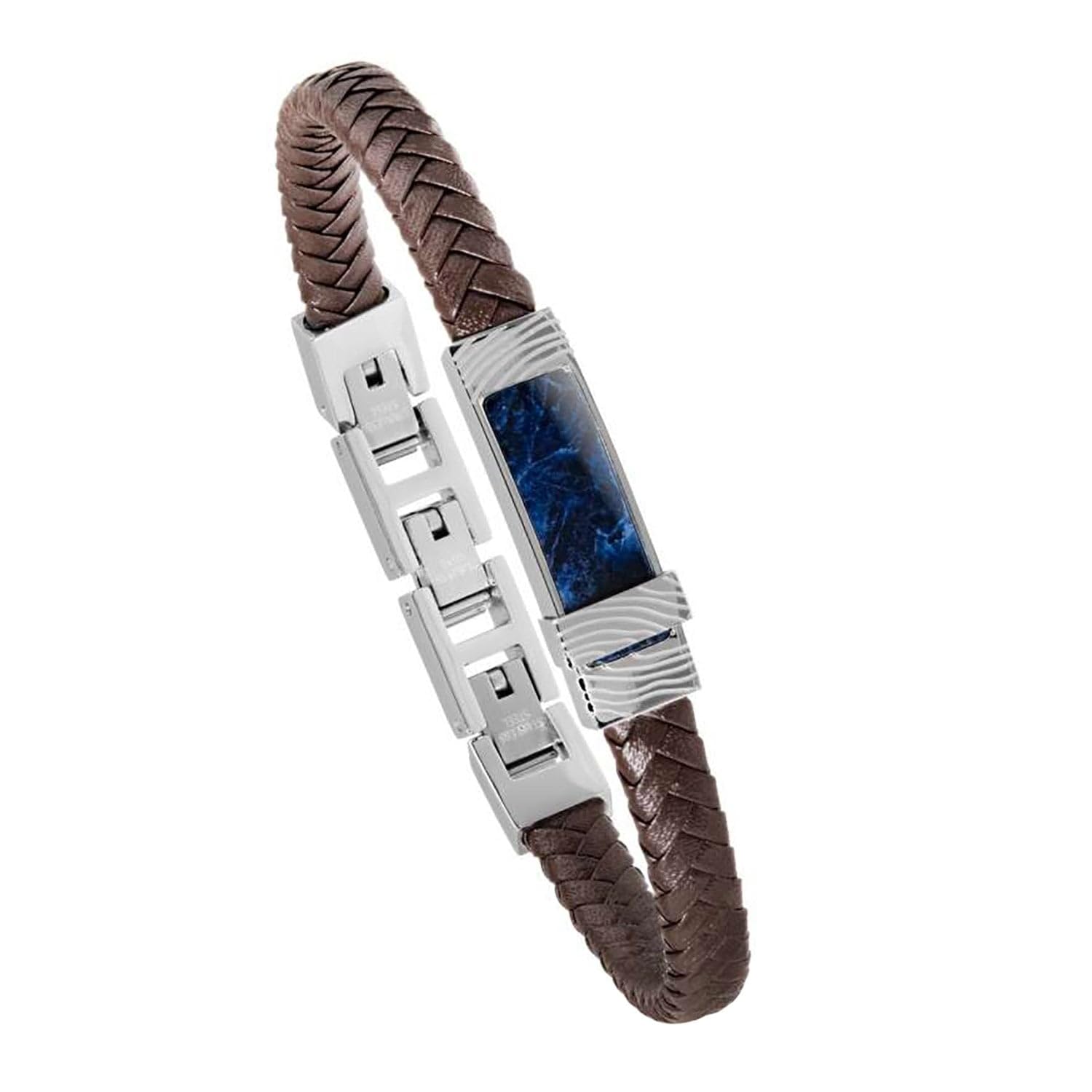 HOLZKERN Bracciale da uomo Wildrider sodalite/marrone 9010631026547