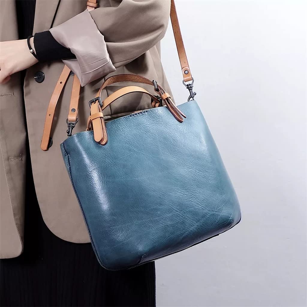 Bolsos vintage para mujer, bolsos de mano de cuero
