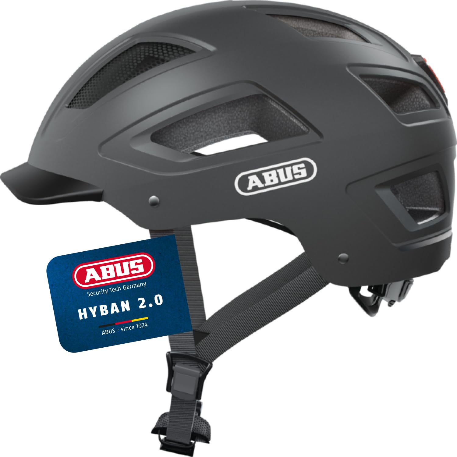 ABUS Hyban 2.0 city helmet - bike helmet with rear light, ABS hard shell, good fit - for men and women — image 1