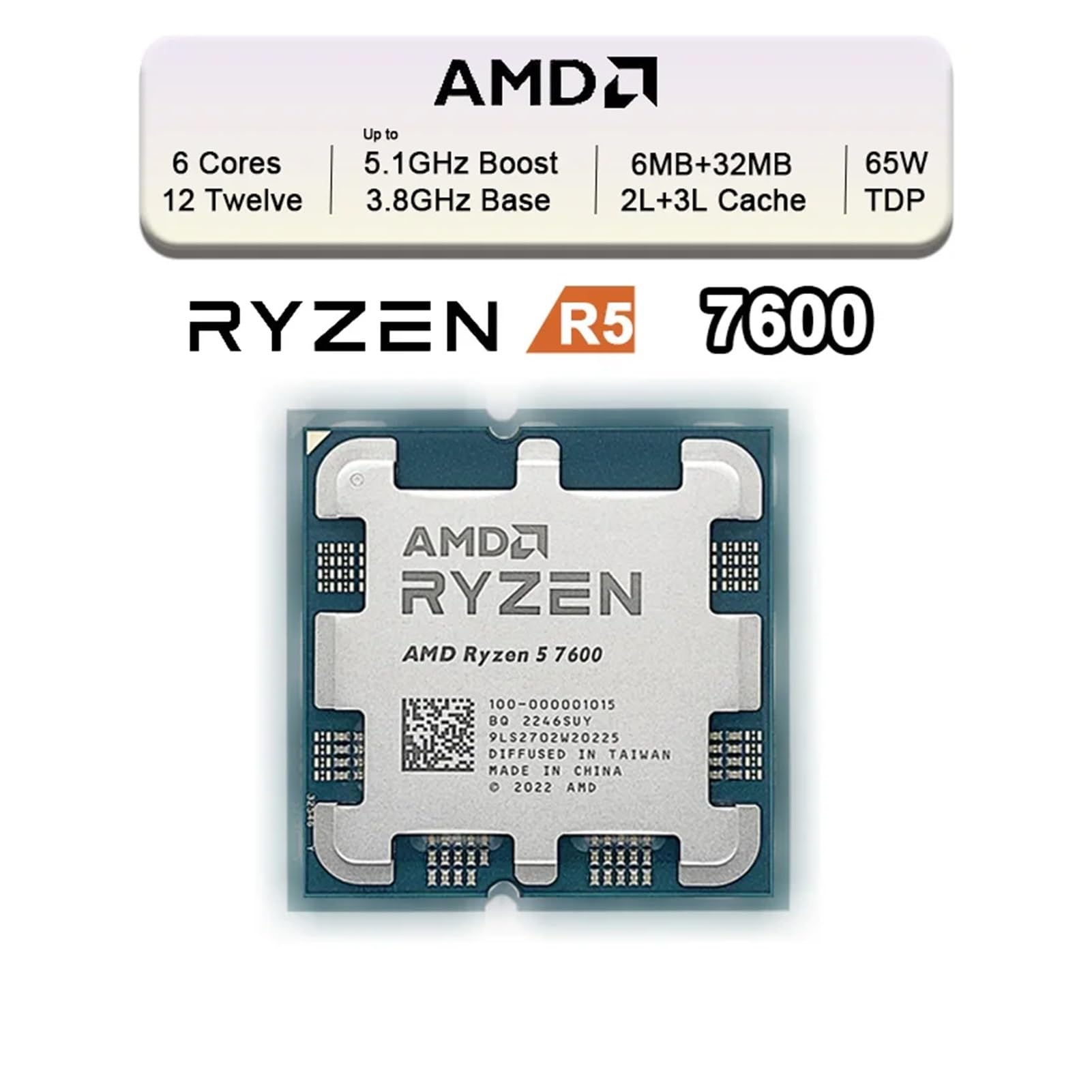 Amazon.co.jp: AMD Ryzen 5 7600 CPU Processor R5 7600 Brand