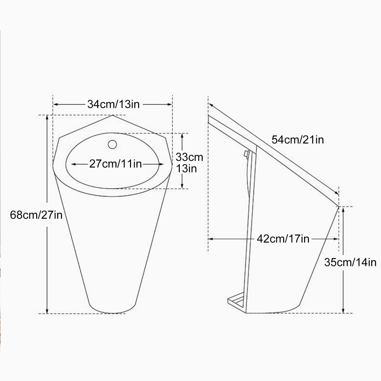 Urinarios de pared, sistema de descarga automática para el hogar, hotel, oficina