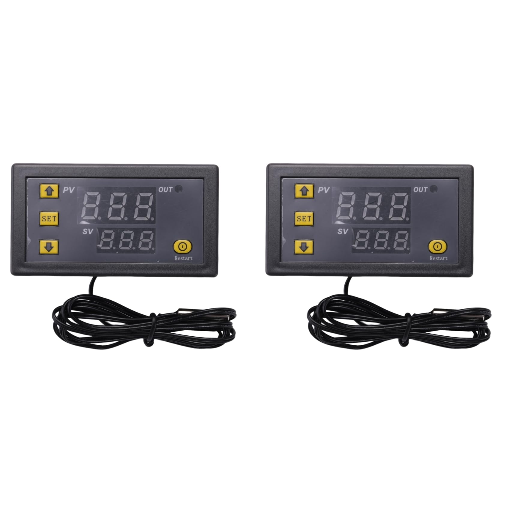 Jnchdghwa 2X W3230 Probe Line 20A Digital Temperature Control LED Thermostat Heat/Cooling Control Instrument,AC110-220V 1500W