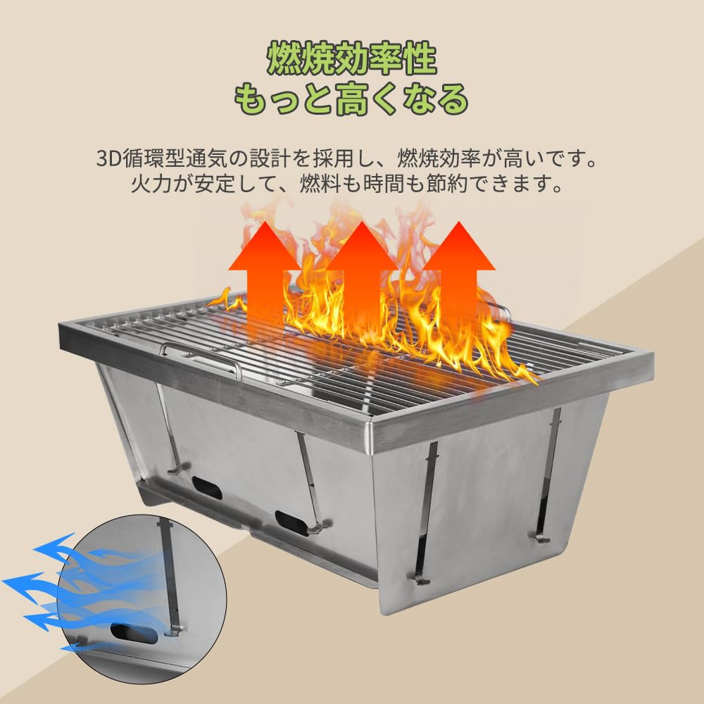 Amazon | MOUNDOOR IGT対応 折りたたみバーベキューグリル 1ユニット