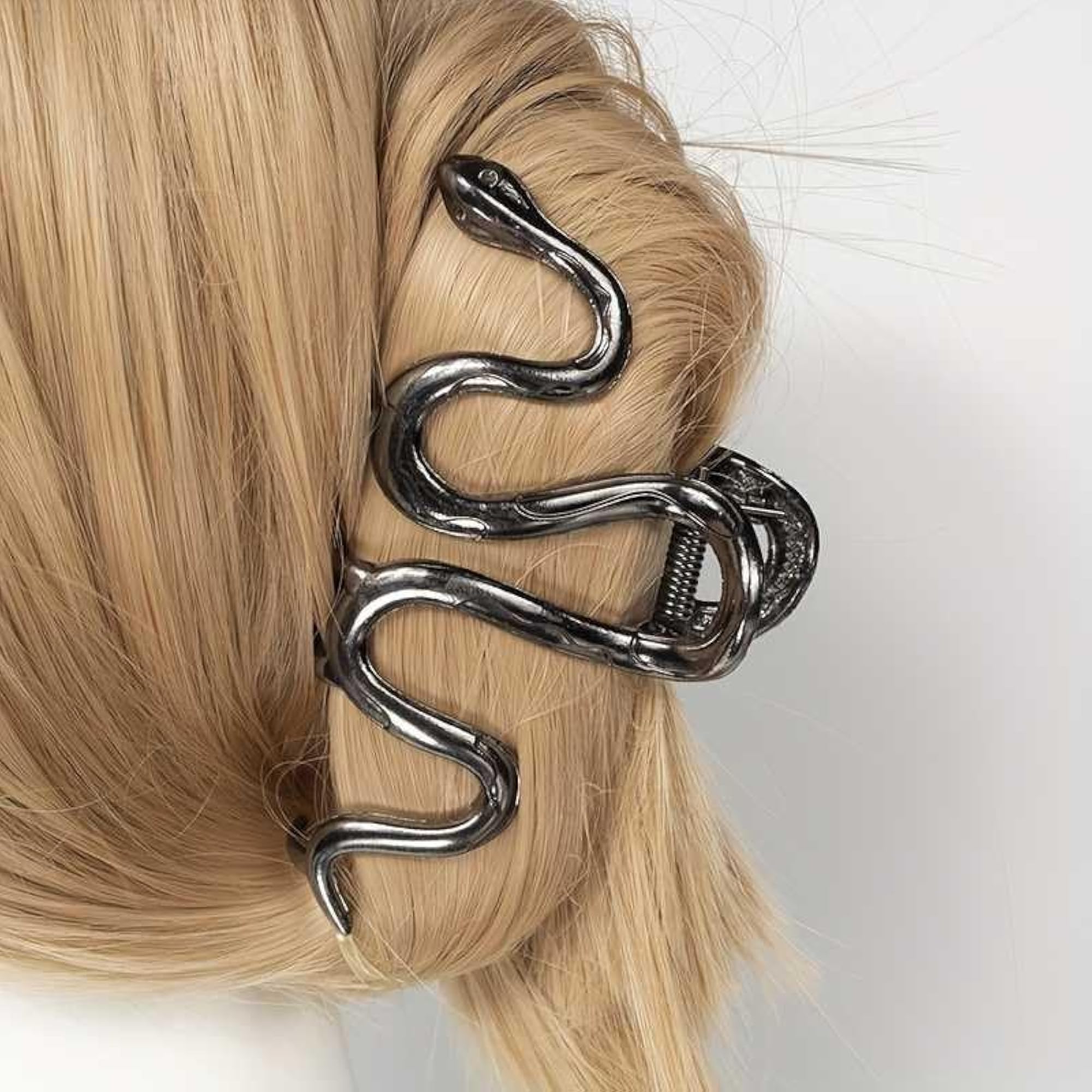 Women's Vintage Metal Gothic Snake Hair Claw, Intricate Design