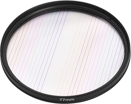 Andoer 77mm Rainbow Streak Lens Filter Special Effects Anamorphic Optical Glass Filter for DSLR Cameras