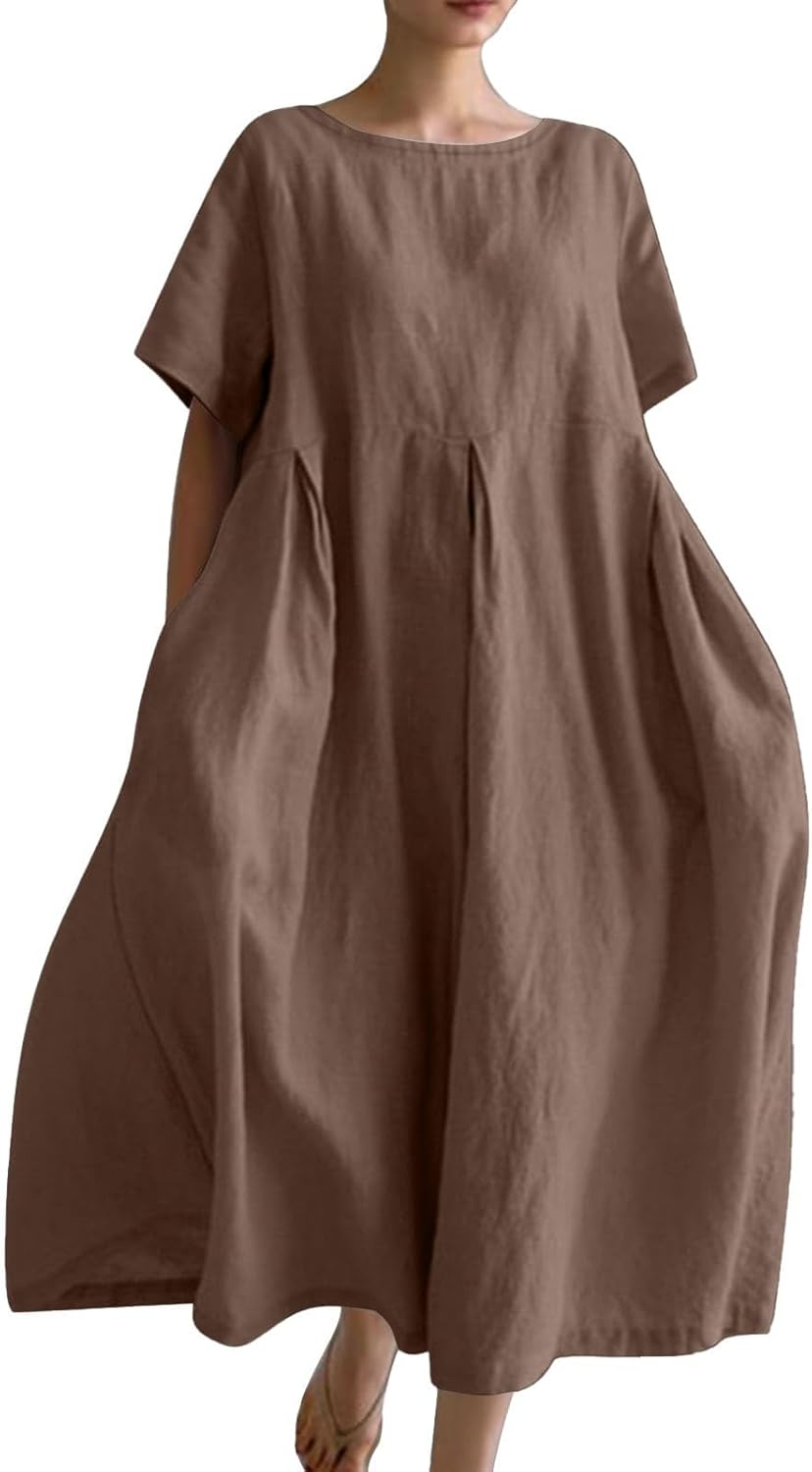 Bengbobar Maxi Dresses for Women 2024 Plus Size Boho Floral Casual Dress Summer Large Hem Womens Long Flowy Dress Wedding