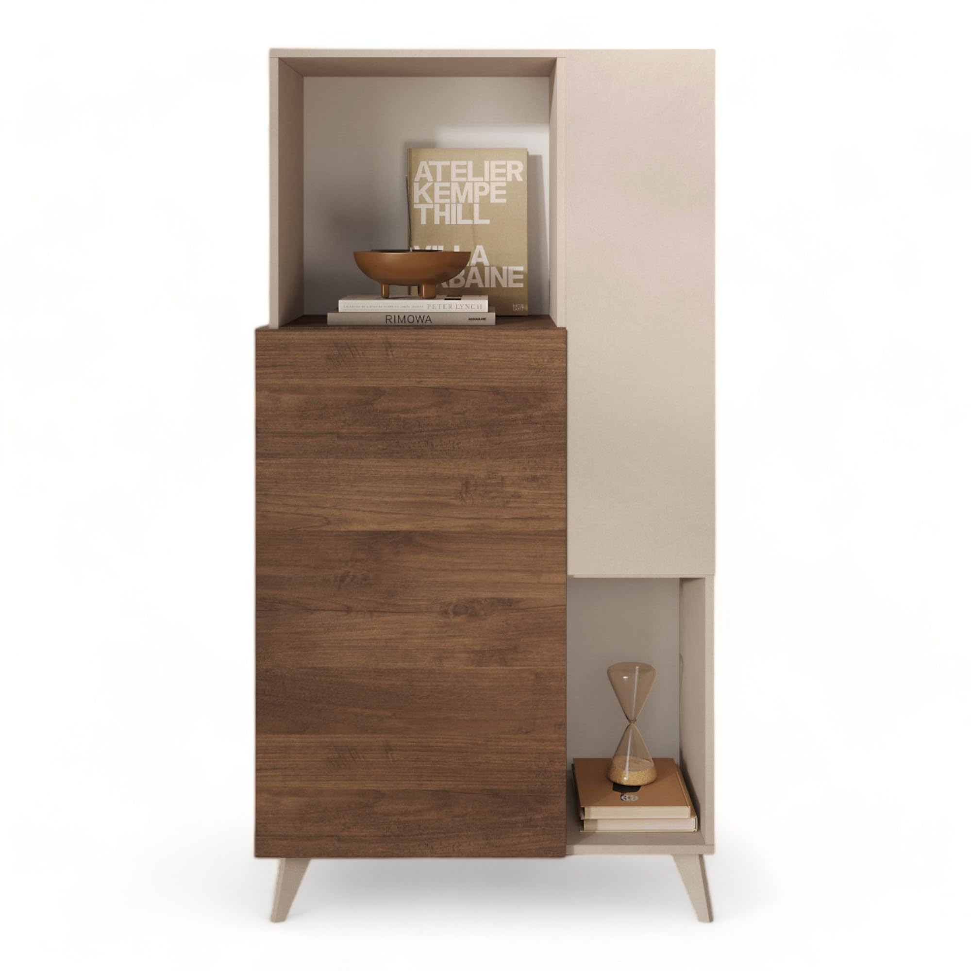 Web Convenienza Mobile contenitore a 2 Ante Made in Italy – Credenza Contenitore Collezione Riviera per Soggiorno Cucina Ingresso Sala Mobile Design moderno (Cashmere/Mercure)