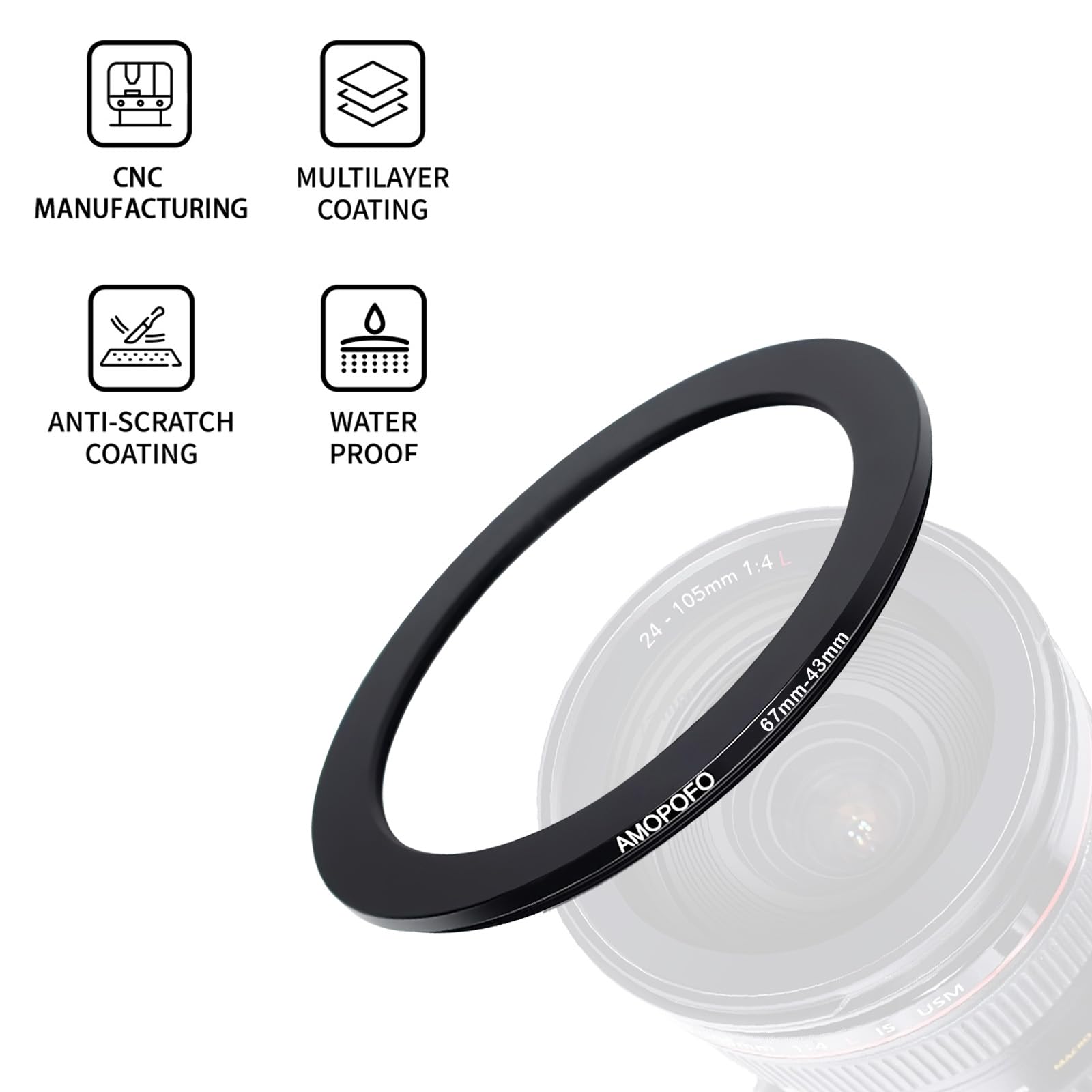 Las Mejores Ofertas En 52mm Step-up Anillos De Filtro De Lente De La Cámara Y Los Titulares | EBay