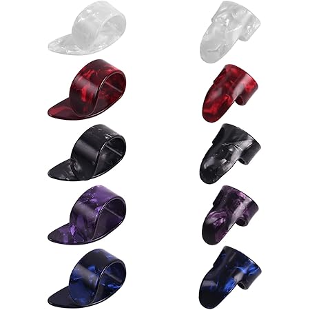 Set 6 Plettri Chitarra In Acciaio - Regolabili Per Dita, Per Chitarra, Basso, Banjo - Foto 6