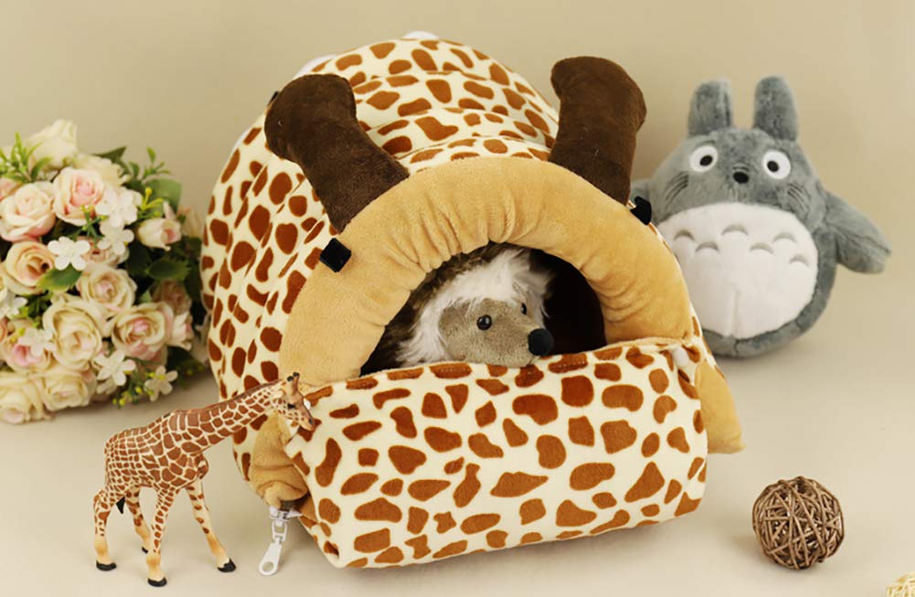 LeerKing Couchage Rongeur Lit Hamac Peluche Maison Mignon Hamster Nid de Compagnie Jouet Cage pour Cochon d'Inde Ecureuil Furet Chinchilla, Cerf L