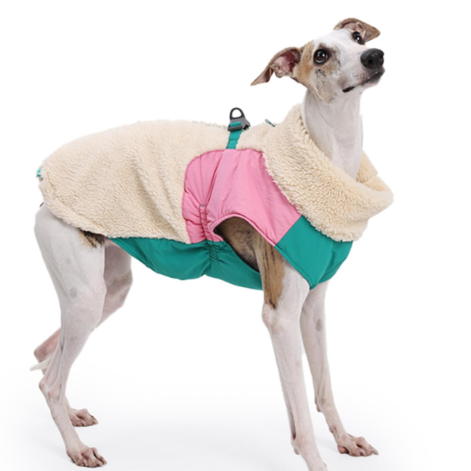 Cappotto Cani Invernale, Cappotti per Cani per Il Freddo, Giacca da Neve per Cani con D-Ring, per Cani Taglia Piccola Media Grande Vestiti,Beige,S