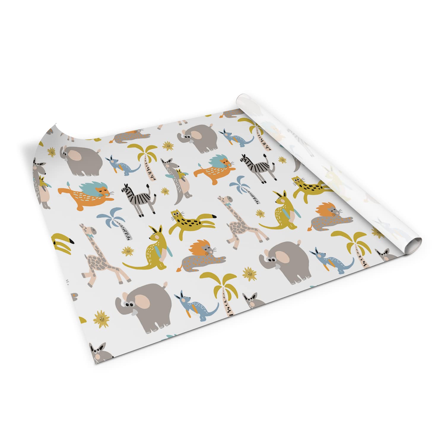 Film adhésif pour meubles Animaux Afrique Coloray - Rouleau mat autocollant 100x50 cm
