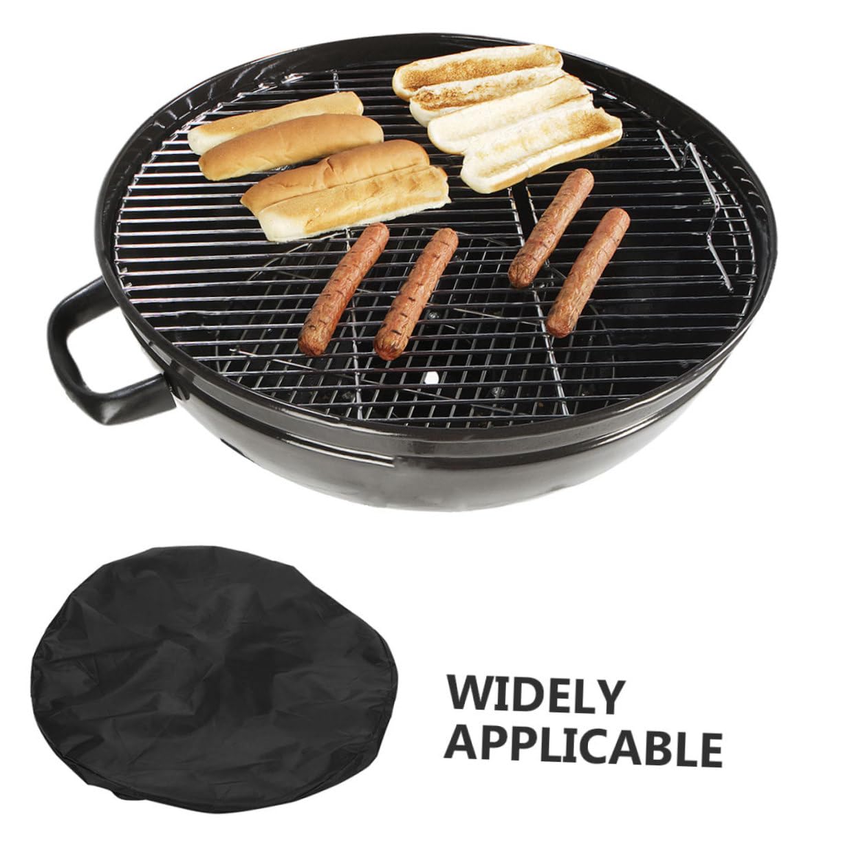Toyvian 2 Piezas Cubierta de Parrilla de Barbacoa cámping Cubierta de Parrilla Funda para Barbacoa barbacoas Cubierta de Parrilla pequeña Cubierta de Parrilla al Aire Black