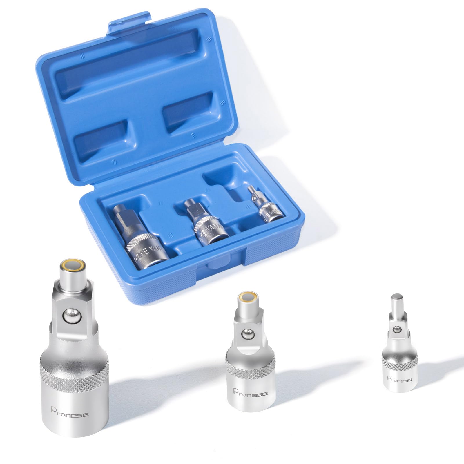 Snapklik.com : Pronese 3 Pcs Magnetic Socket Adapters 1/4