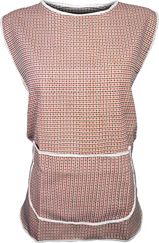 DAMES DAMES PLUS SIZE HOUNDTOOTH WERKREINIGING KOKEN TABARD APRON OVERAL