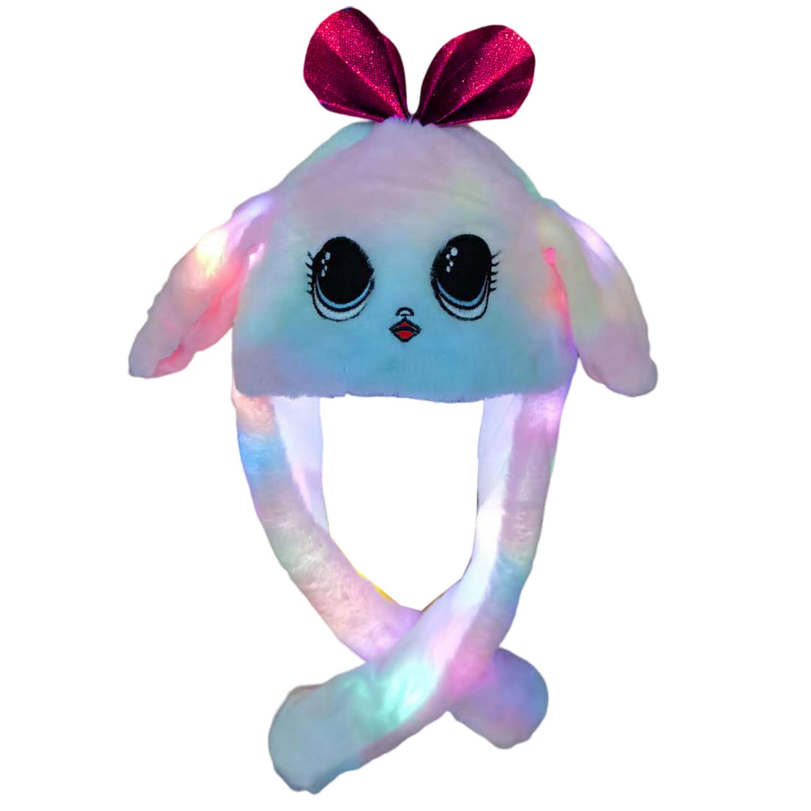 Tsophreniq Moving Ears Hat Floppy Ear Jumping Led Plush Earflap Kids Moving