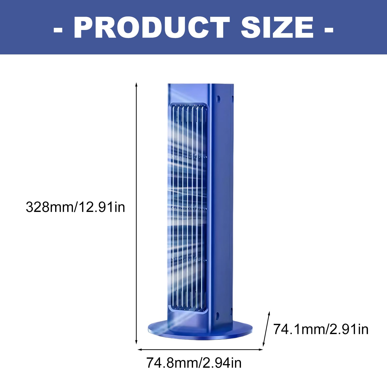 Ventilatore portatile a torre da tavolo a 3 velocità USB Plug in piccolo ventilatore con base stabile dispositivo di raffreddamento per camera da letto uffici cucina tavolo piccolo interno