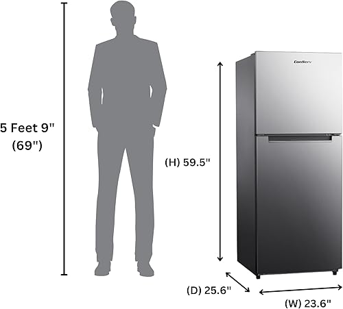Miniatura 6 de Conserv Refrigerador congelador superior 10cf 24in sin escarcha silencioso 43dB 110V SS