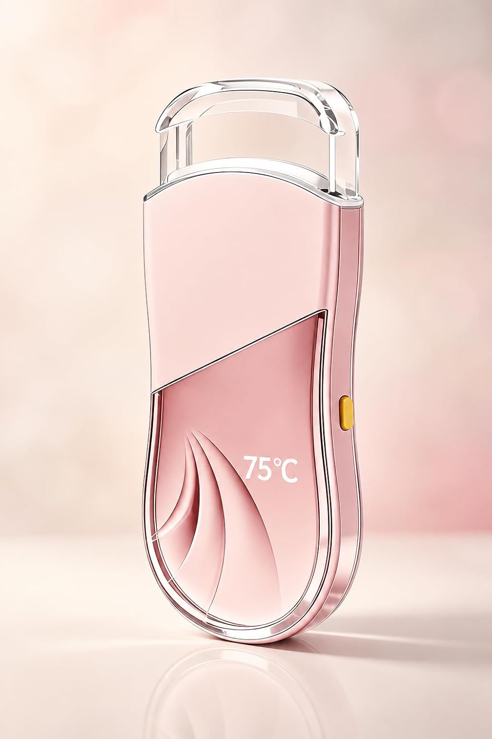 Heated Eyelash Curler - 3 Temp Settings, Electric Lash Curler with Heat-Sensitive Silicone, 5s Fast Heating, 24H Long-Lasting Curl, Type-C Rechargeable, Mini Design, Gift for Women, Pink A