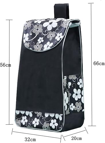 Miniatura 2 de THEGA Bolsa de repuesto plegable para carrito de compras de 35 litros, bolsa de almacenamiento impermeable de tela Oxford, bolsa de repuesto