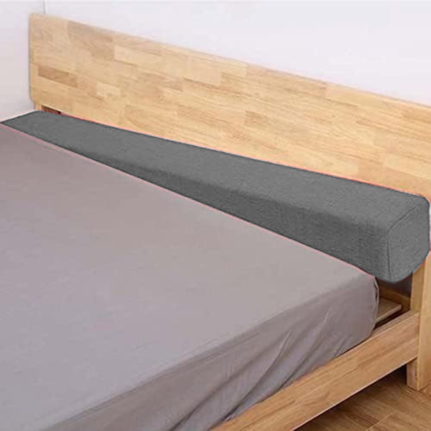 moismk Extender for Twin/Twin XL/Queen/King Bed, Bed Gap/Space/Crack Filler Between Headboard and Mattress or Wall, High-Density Foam with Removable Cover(Dark grey,120x5x20cm)