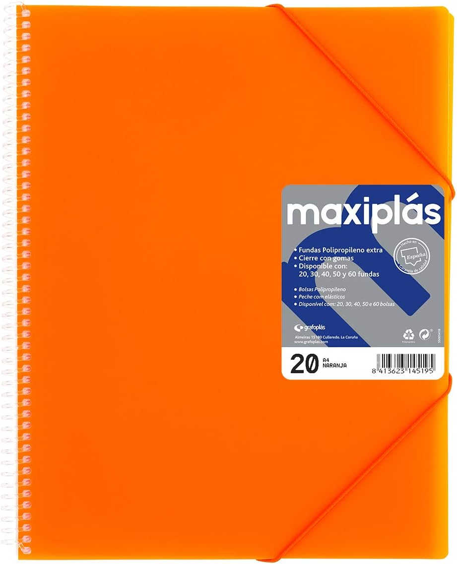Grafoplas 39833656 – Folder of 30 Sleeves A4, Orange