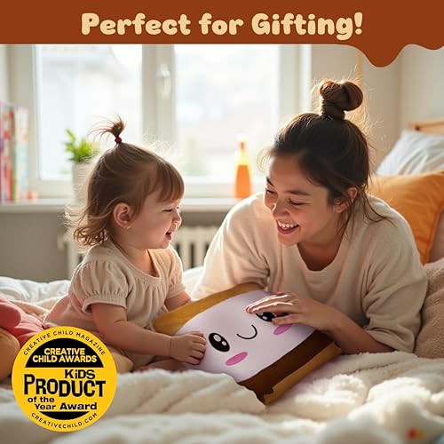 Miniatura 8 de Scentco Smillows - Almohadas de Peluche Rellenas con Aroma Gourmet Patentadas (S'Mores Marshmallow) - Almohadas de Acento, Decorativas y para Lanzar