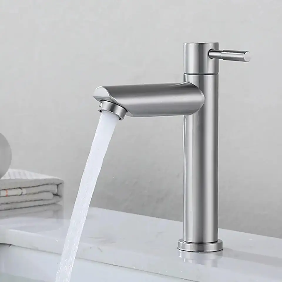 Torneira Bancada Pia Banheiro Inox Premium 1/4 de Volta – Design Moderno, Alta Durabilidade e Instalação Simples