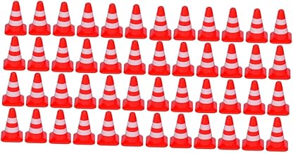 ULTECHNOVO 100 Pçs Adereços De Simulação De Bloqueio De Estrada Mesa De Areia Cone De Estrada Cones De Patinação Caixa De Areia Sinal De Estrada Laranja Bola De Futebol Sobre A Porta Cesta