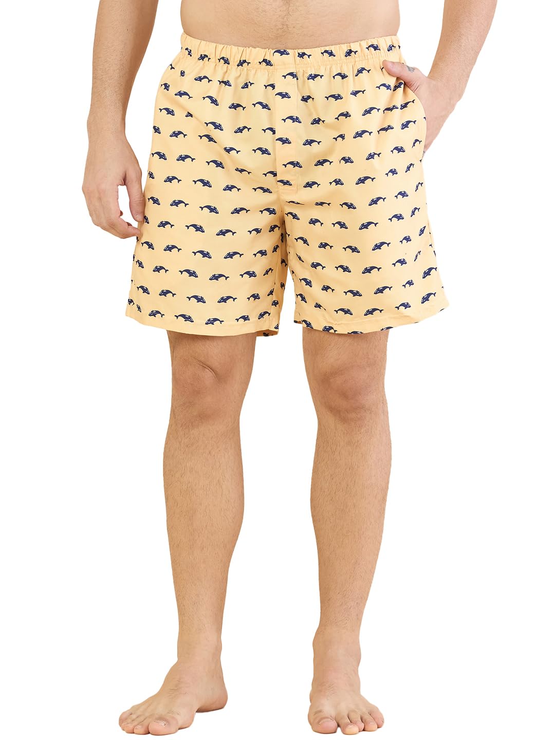 bearbrother Men Regular Fit Beige Printed Boxer-picture-13