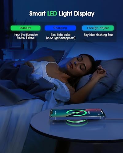 Miniatura 5 de Paquete de 2 cargadores inalámbricos magnéticos de 15 W, cargador rápido Apple Mag-Safe para iPhone 1615141312, almohadilla de carga inalámbrica