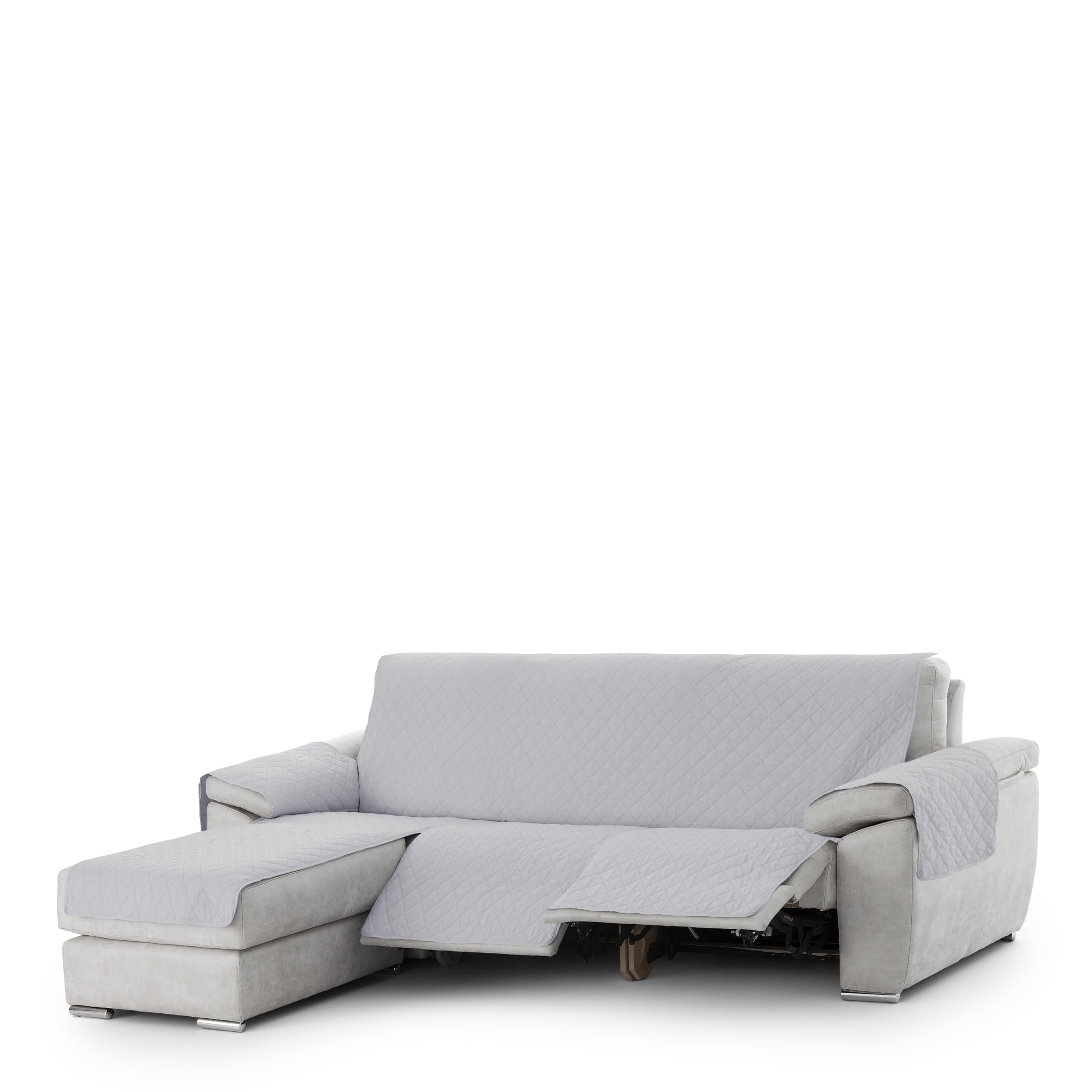Eysa Bianco Sofa Cover Non-Slip Chaise Longue Relax Left C/06, Front View