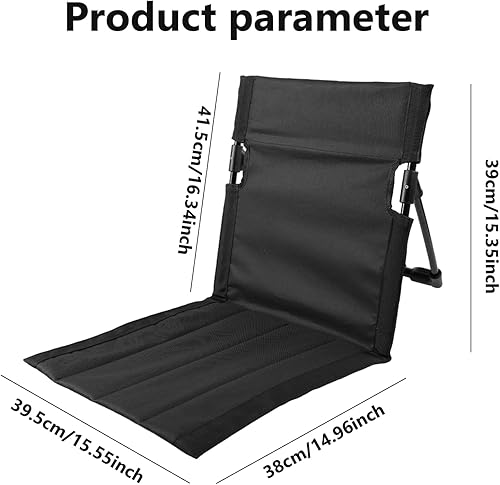 Miniatura 10 de Eioflia Tumbonas, tapete de playa reclinable ligero con respaldo, montaje en un solo paso, silla de playa plegable con bolsa de transporte para