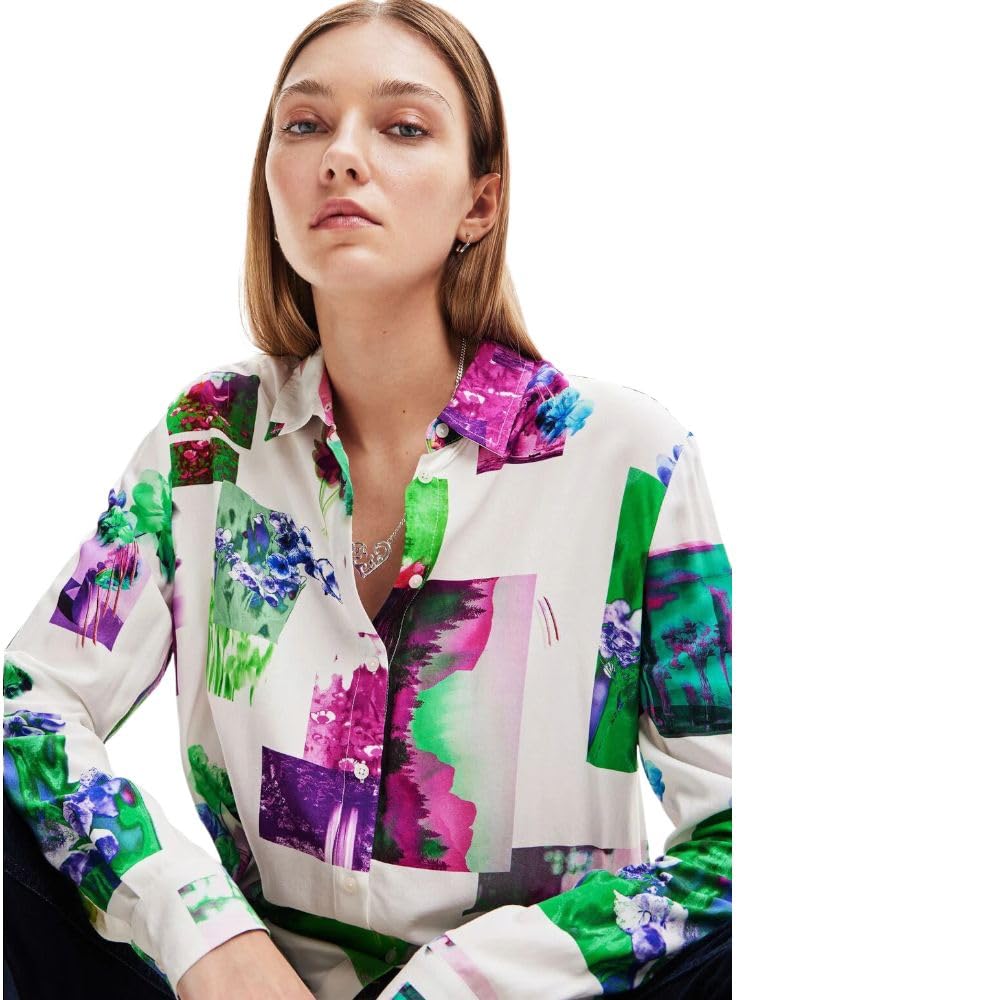 Desigual Cam_Trieste Blouse, Blanc, XL Femme