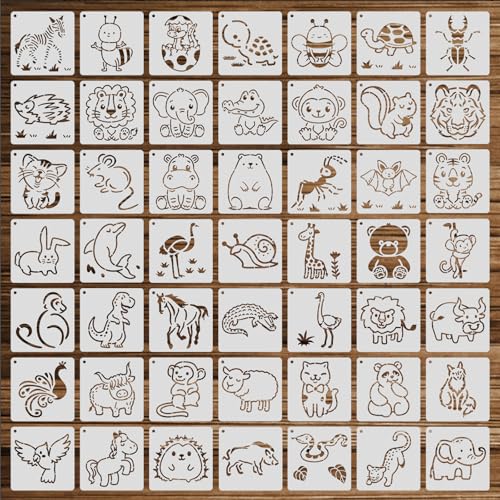 La Mejor Recopilación de Patrones y plantillas los 10 mejores. 43 50 piezas de plantillas de animales para pintar, plantillas reutilizables de 3 pulgadas con patrón de animales lindos para mamelucos, camisas, zapatos, galletas, tarjetas de...