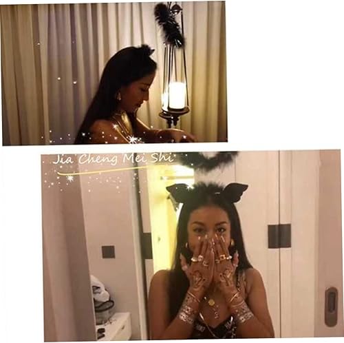 Vista 8 de SHERCHPRY 2 Pcs White Hair Ribbon Headband Black Halloween Hairhoop Hair Accessories Turban Headband Dark Headband