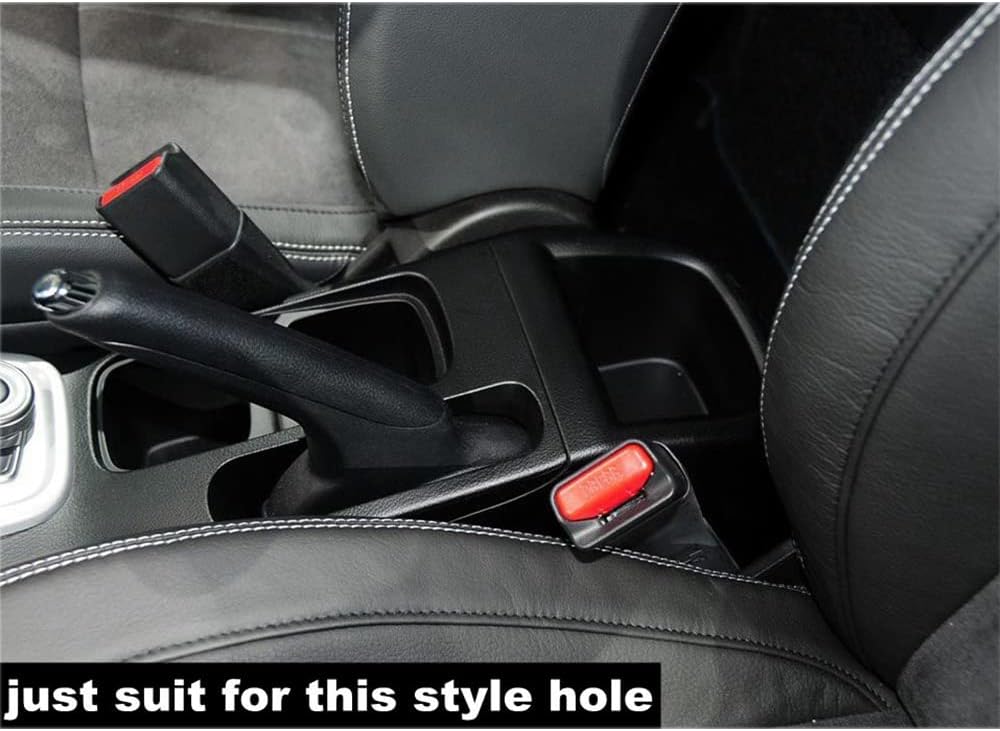 YJYWZH Double-Layer Console Armrest for Suzuki Vitara 2015-2019 Center Consoles Storage Box with Cup Holder Arm Rest Black Leather Accessories (Black with Black Thread)
