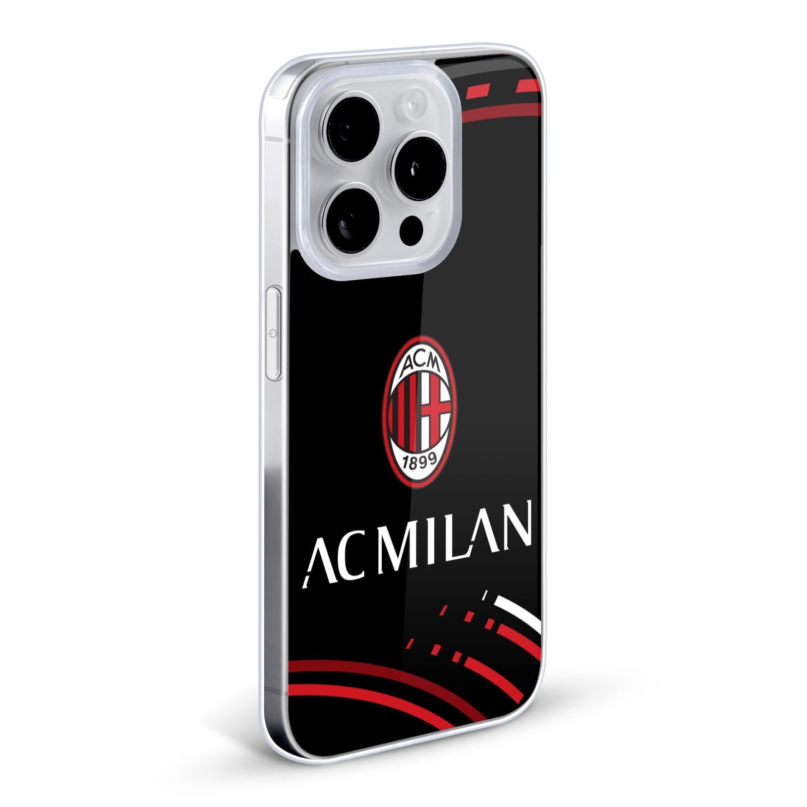 Head Case Designs Licenza Ufficiale AC Milan Curvato Modelli Cresta Custodia in Gel [Protezione di Grado Militare] Compatibile con Apple iPhone 17 PRO E Compatibile con MagSafe - 3