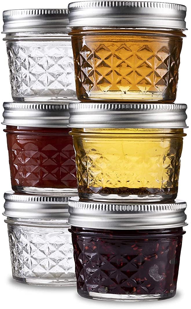 Ash & Roh® - Regular Mouth Mini Mason Jars with lid,Glass Canning Jars Ideal for Food Storage, Jam, Body Butters, Wedding Favors, DIY Magnetic Spice [100 ml] (3) (B08YWLNRYP) Amazon Price History, Amazon Price Tracker